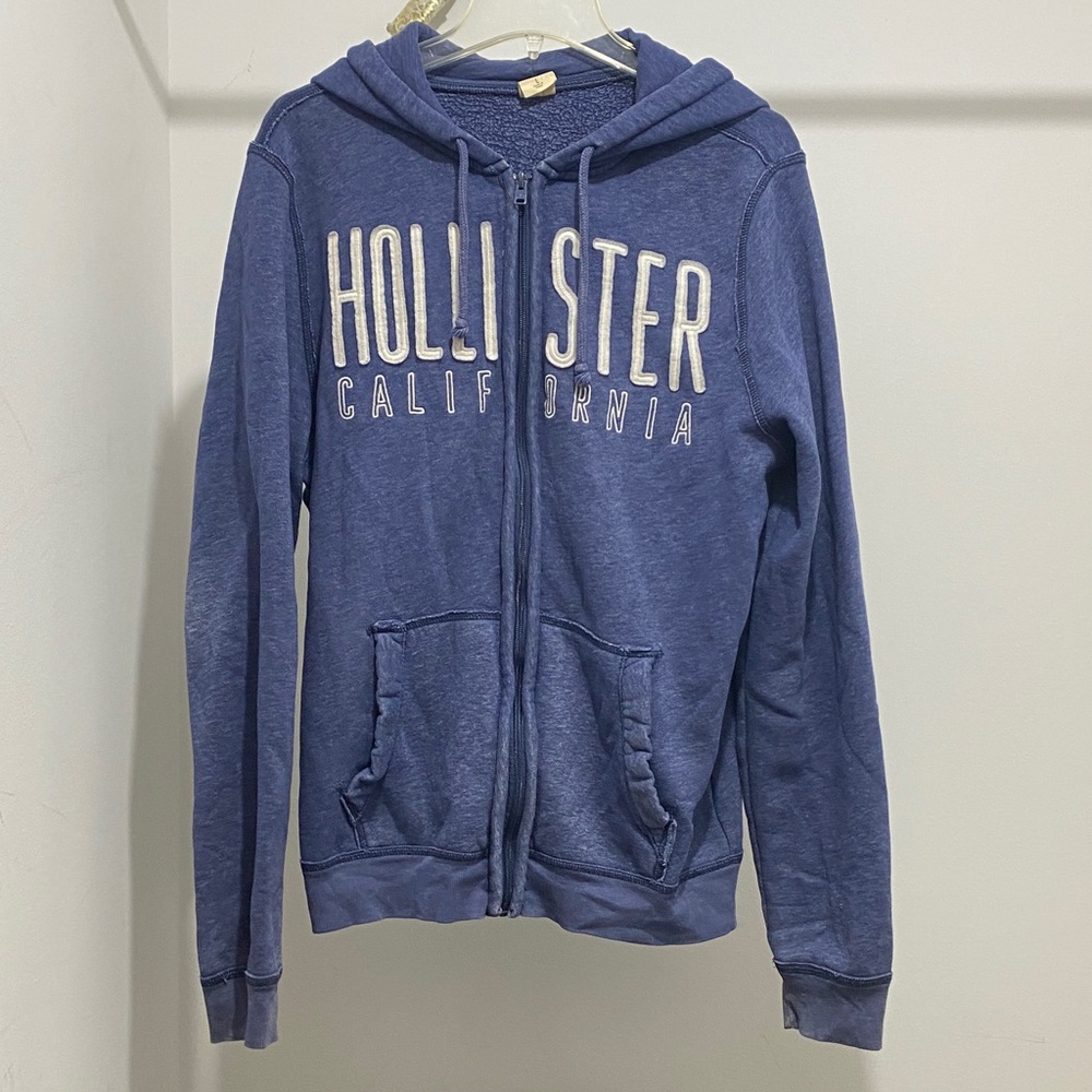 Hollister Indigo Zip-Up Hoodie